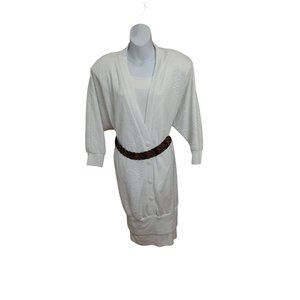 Vintage 1980's JP Collections  Textured Double Banded Tunic Style/ Shirt dress